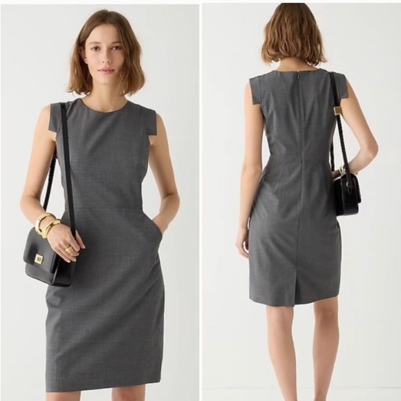 J Crew Gray Resume Dress Size 10